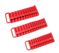 for Socket Holder Organizer for 3/8 1/4 1/2 Inch Heavy Duty for Socket Wrench Storage Tray with Magnetic Design, Red/Black, 3 Pack red