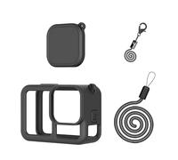 For Soft for Silicone Case for GoPro 13 Camera Sleeve Skin Lanyard Handle Wristband for Gopro for Hero13 Lens Cover Protective Cap Accessory Easy to replace(Black color)