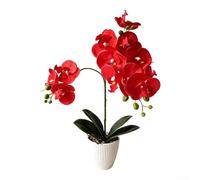 for Soft Touch Fake Butterfly Orchid Flowers with Stone Base