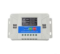 For Solar Charge Controller 1060A with LCD Display and 4 USB Outputs, Supports Charging Currents from 10A to 60A for Various For Solar Battery Types (TA20)