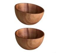 for Solid Acacia Wooden Bowl Set 2pcs Fruit Snack Dish for Solid | 2-pack value set, 8x6cm compact size, natural acacia , smooth polished finish, salad fruit snack