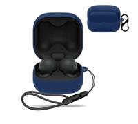 for Sony LinkBuds Fit Truly Wireless Noise Canceling Earbud Headphones Case Cover,Wireless Earphone Protective Case (with Carabiner + Lanyard) Protective Cover for LinkBuds Fit WFLS910NW.UC(Blue)