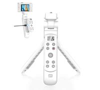 for Sony Tripod with Rechargeable Remote Control - Aodelan Wireless Shooting Grip Mini Tripod with OLED Screen for Vlogging for ZV-E10,ZV-1F,RX100 VII,a6100,a6400,a9 II; Replace Sony GP-VPT2BT(White)