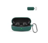 for SONY WF-C510 Wireless Earbuds,daunke Soft Silicone Protective Cover,Skin Case with Carabiner,Full Protection,Green