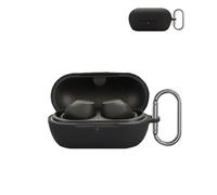 For Sony Wf C710n Earphone,Soft Silicone Protective Cover,Skin Case with Carabiner,Full Protection,Black