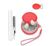 for Soundcore by Anker Sleep A20 Case Cover, Soft Silicone Protective Portable Scratch Shock Resistant Compatible with Anker Soundcore V30i Hard Shell with Cleaner Kit & Carabiner & Lanyard，Red