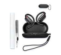 for Soundcore by Anker V30i Case Cover, Soft Silicone Protective Portable Scratch Shock Resistant Compatible with Anker Soundcore V30i Hard Shell with Cleaner Kit & Carabiner & Lanyard,Black