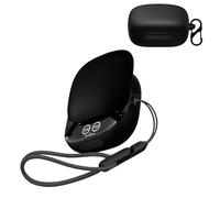 For Soundcore Liberty 4 Pro by Anker Case Cover,NOUKAJU Wireless earphone silicone protective case(with Carabiner+Lanyard)Drop-proof,scratch-proof,shock-proof,Reserved charging port,dust-proof(Black)