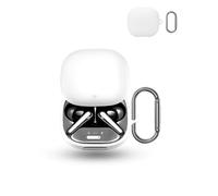For Soundcore Liberty 5 by Anker Wireless Earbuds,Soft Silicone Protective Cover,Skin Case with Carabiner,Full Protection,White