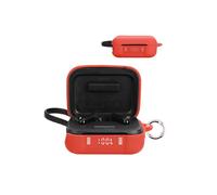 For soundcore P41i by Anker Wireless Earbuds,daunke Soft Silicone Protective Cover,Skin Case with Carabiner,Full Protection,Red