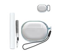 for SoundPEATS Capsule3 Pro Case Wireless Earbuds with Hi-Res and LDAC,Clear Soft TPU Protective Cover with Keychain and Cleaner Kit for Women Men Shockproof Skin,Clear