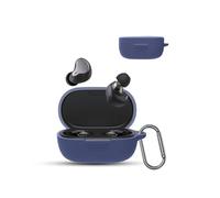 for SoundPEATS H1 Wireless Earbuds,daunke Soft Silicone Protective Cover,Skin Case with Carabiner,Full Protection,Blue