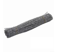 for sparkly Chenille Stems 100pcs 30cm for Xmas Crafts for(silver)