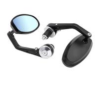 For : Sport Street Bikes Scooters Cafe Racers And Custom Cruisers 7 8 Inch Motorcycle Handlebar End Rearview Mirrors(Silver)