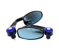 For : Sport Street Bikes Scooters Cafe Racers And Custom Cruisers 7 8 Inch Motorcycle Handlebar End Rearview Mirrors(Blue)