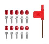 For Sram Compatible Bike Hydraulic Disc Brake Olive Needle Kit In Red With T8 Wrench For Fast Fluid Exchange Using Stainless Steel And Lightweight Aluminum Alloy Materials For Cyclists(A)