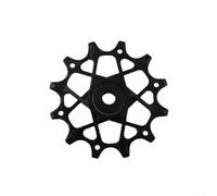 For Sram Compatible Robust 12T Bicycle Rear Derailleur Pulley Wheels Featuring High Performance Bearings (Black)