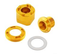 For SRAM For DUB Compatible Bike Crank Arm Cap Crank Screw and Disassembly Tool for NX Bottom Bracket BB30 Including M30 6.5mm Cover and Tool for Easy Use (Golden)