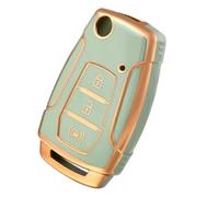 For SsangYong For Kyron 2 For Sanka For Actyon For Korando For Tivoli For Musso Key Case Cover Keychain Suitable(Green gold)