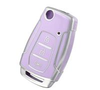 For SsangYong For Kyron 2 For Sanka For Actyon For Korando For Tivoli For Musso Key Case Cover Keychain Suitable(Purple silver)
