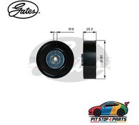 For SsangYong Korando Deflection Guide Pulley Gates T38089 26 mm 1998-2006