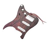 For SSH Guitar Pickguard Prewired Pickguard for Aln-ico 5 Pickups Set Rosewood grain Silver pickup cover for Str-at Electric Guitar