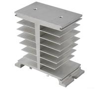 for ssr Cooling Base Aluminum Heat Sink for 10A 25A 40A Solid State Relay Module Radiator Black 80x50x50mm(For 40A-120A)