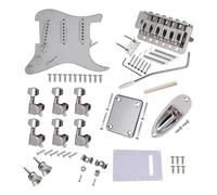 For ST Electric Guitar Full Set DIY Accessory Including Prewired Pickguard Bridge SSS Pickups Guitar Accessories (Color : Silver)