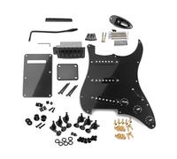 For ST Electric Guitar Full Set DIY Accessory Kit Including Prewired Pickguard Bridge SSS Pickups Guitar Accessories (Color : Bk)