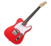 For ST Style Electric Guitar, Adult Electric Guitar with Handmade Fixed Bridge, Rosewood Fingerboard Single Pickup for Beginners (Red)