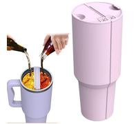 for Stanley Cup 2-in-1 Drink Separator Silicone Liner, Inner Cup Section Tray Compatible with Stanley Cup 40 oz, Reusable Cup Divider for Party, Leisure, Outdoor, Office (Pink)