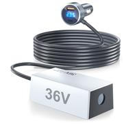 For Starlink Mini Car Adapter, 3 in 1 for Starlink Mini Car Charger 12V-24V to 36V Step Up Converter DC Power Cable with Digital Display, Durable USB C PD 45W and USB A 18W Ports for Trucks/RVs/Cars