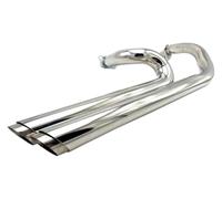 For Steed For Shadow VT400 VT600 VLX400 VLX600 VT400C VT 400 VT600C VLX 600 Motorcycle Duals Full System Muffler Exhaust Pipe Diameter Slip Exhaust Pipe(Chrome)