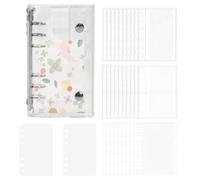 for Stickers and Stickers, Album Book with Transparent Cover | Sticker Notebook with Double Closure - for Planner, Scrapbook, Diary, Display of Cards and Files