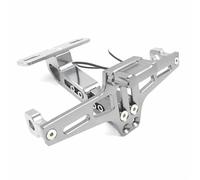 For Stickers Footsteps For Dr650 For Exciter150 Acerbis Motocross Fairing Motorcycle Cover Rear License Plate Mount Holder Support Light Motorcycle License Plate Bracket(Silver)