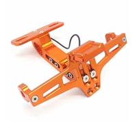 For Stickers Footsteps For Dr650 For Exciter150 Acerbis Motocross Fairing Motorcycle Cover Rear License Plate Mount Holder Support Light Motorcycle License Plate Bracket(Orange)