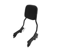 For Street Deluxe 2018-2023 Chrome Motorcycle Rear Pessenger Sissy Bar Upright Backrest Passenger Luggage Rack Pad(Black)