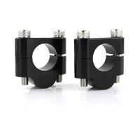 For Street For Triple 675 For Trident For Scrambler 7/8" 22mm Handlebar Mounting Risers Clamp CNC Aluminum Heightening Clamp(Black Riser 20mm)