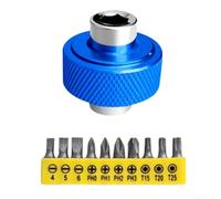 for stubby Screwdriver 1/4in Drive with Magnetic Bit Holder for Awkward Spaces - High Torque Short Wrench for Electronics(blue)