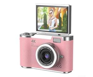 For Student Digital Camera with 4K Video Recording 48MP Photo Resolution 8X Zoom and Flip-Up 2.4 Inch Screen for Learning and Content Creation (Green)