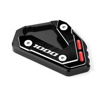 For SU&ZU&KI 1000 GSXR1000 GSX-R1000R Gsxr 1000 R Motorcycle Accessories Kickstand Extension Foot Side Stand Enlarger Plate Pad(GSXR1000 BlackRed)