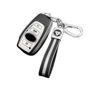 For Subaru Ascent Crosstrek XV BRZ Forester Impreza Legacy Outback TPU Car Smart Key Cover Case Shell Holder Keychain(XL1000V GRAY)