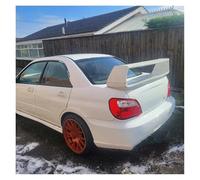 For Subaru For Impreza For Wrx Sti 2002-2007 Double Layers Spoiler Rear Trunk Wing Boot Spoiler Roof Spoiler Lip(White)