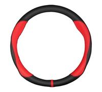 For Subaru For Legacy For Forester For Tribeca For Ascent For Crosstrek For Outback Car Suede Carbon Fiber Steering Wheel Cover Car Steering Wheel Cover(Type O Red)