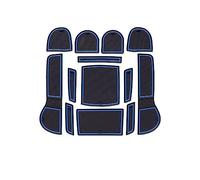 For SUBARU For LEVORG 2016-2018 Gate Slot Pad Interior Door Pad/Cup Dust Mats Water Coaster Non-slip(BLUE)