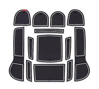 For SUBARU For LEVORG 2016-2018 Gate Slot Pad Interior Door Pad/Cup Dust Mats Water Coaster Non-slip(White)