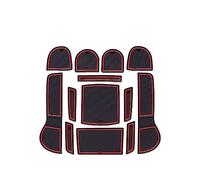 For SUBARU For LEVORG 2016-2018 Gate Slot Pad Interior Door Pad/Cup Dust Mats Water Coaster Non-slip(Red)