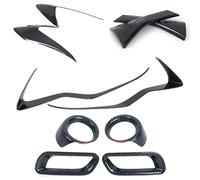 for Subaru Xv 2012-2016 Car Headlight Eyebrow Rear Window Front Rear Fog Lamp Light Frame Cover Sticker Trim Abs Carbon Fiber Rear Tail Light