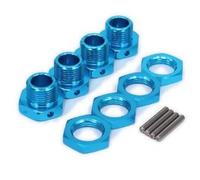 For Summit For E-Revo For Arrma For Buggy For Hsp 94762 94081 1/8 1/7 4pcs Rc Car Aluminum 17mm Hex Wheel Nuts Adapter Models Upgrades Parts(Blue)