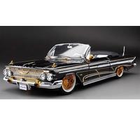 for Sun Star for Chevrolet for Impala for Lowrider Open Convertible 1961 black 1:18 Car Pre-built Model